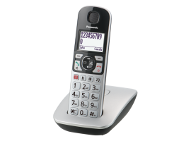 KX-TGE510JTS - Telefono cordless, extra forte, funzione SOS, compatibilità con gli apparecchi acustici, argento