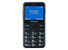KX-TU155EXBN - Téléphone pour seniors, grand écran couleur, grosses touches, bouton SOS, noir