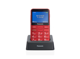 KX-TU155EXCN - Téléphone pour seniors, grand écran couleur, grosses touches, bouton SOS, bleu