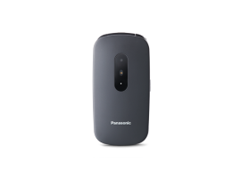 KX-TU446EXG - Téléphone pour seniors au design à clapet, convivial, écran facile à lire, gris